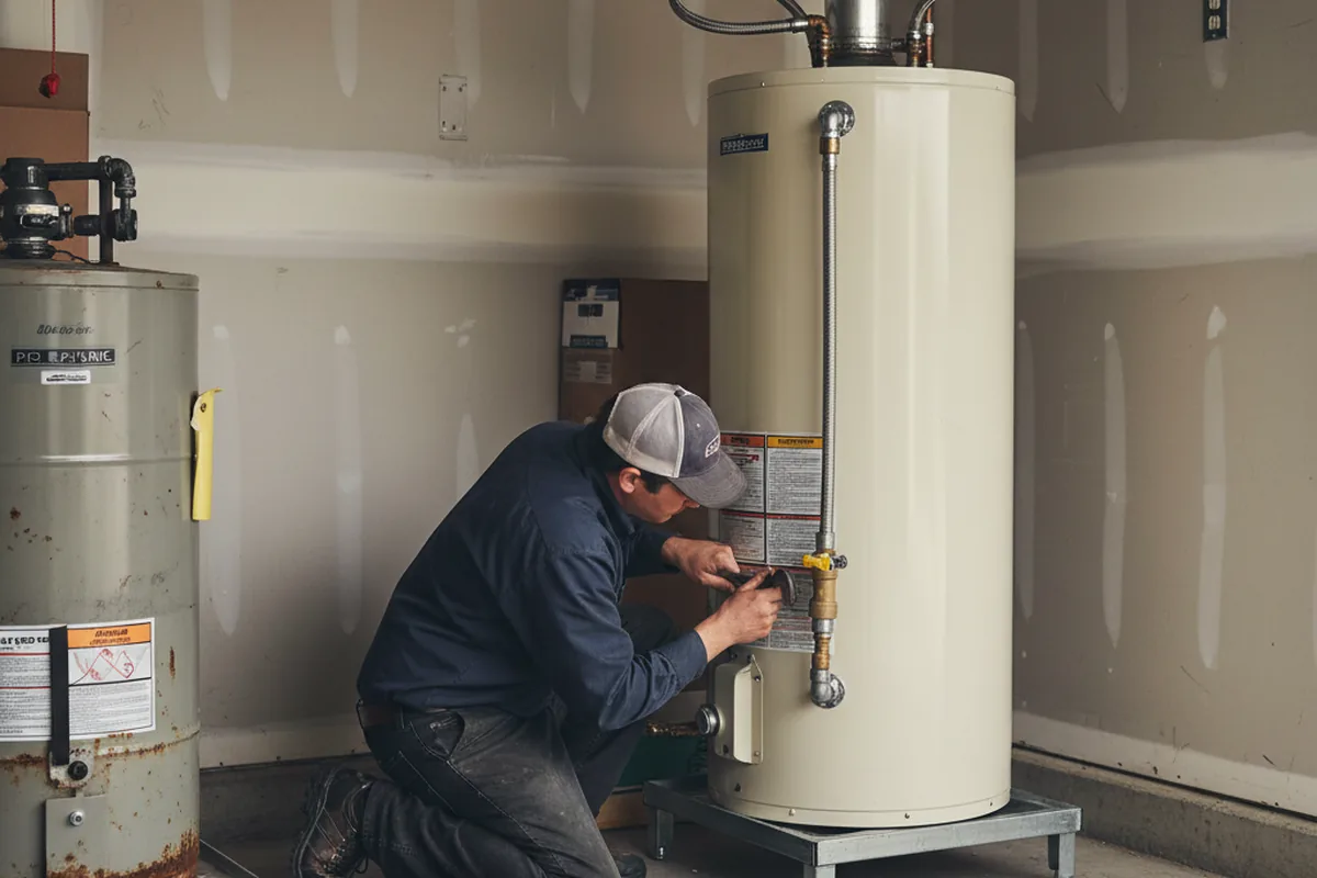 Water heater and shutoff valve replacement in Straughn